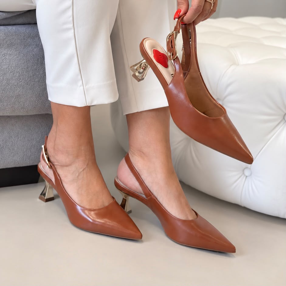 SLINGBACK BEBECÊ 3874449 CARAMELO