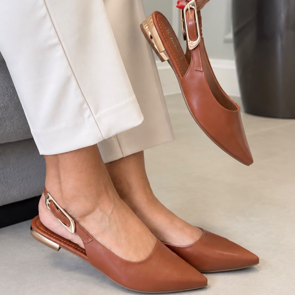 SAPATILHA SLINGBACK BEBECÊ 2019107 CARAMELO
