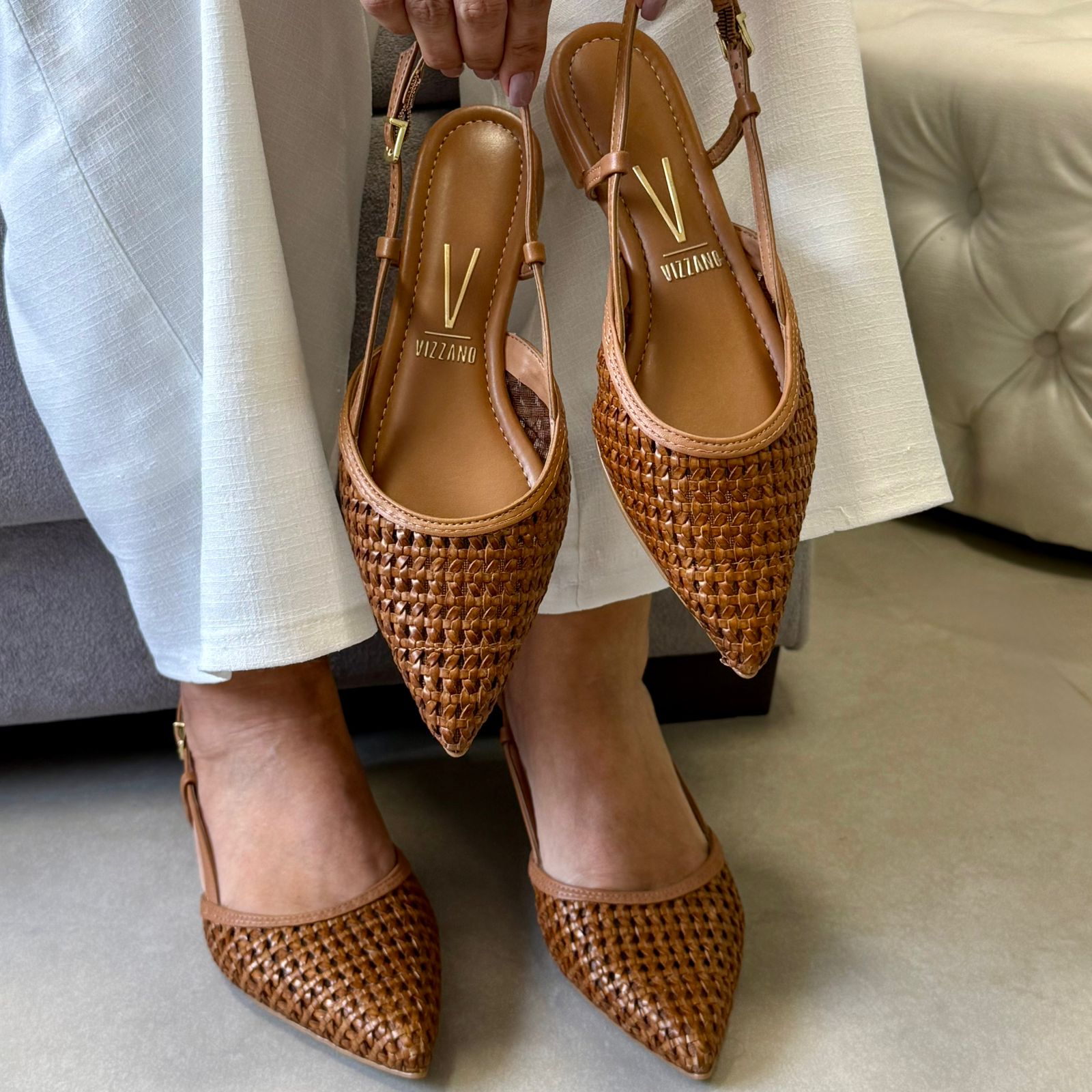 SAPATILHA SLINGBACK VIZZANO 12061025 CARAMELO