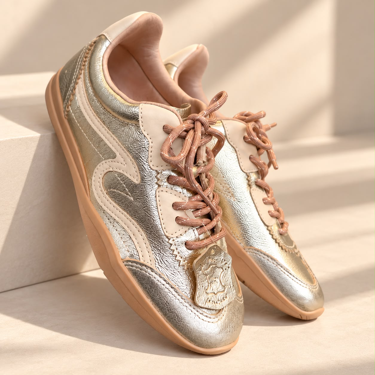 TÊNIS RAMARIM 75201 TOTAL COMFORT DOURADO